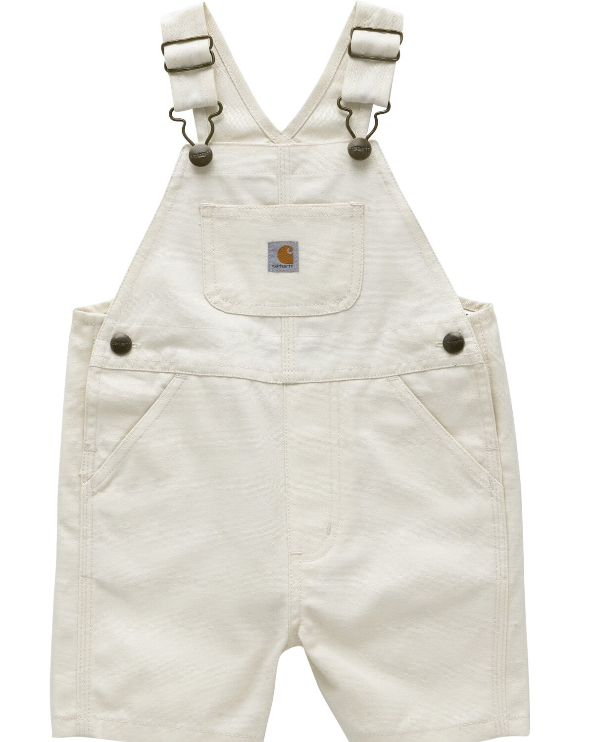 Image #1 - Carhartt Toddler Girls' Solid Overalls, Cream, hi-res
