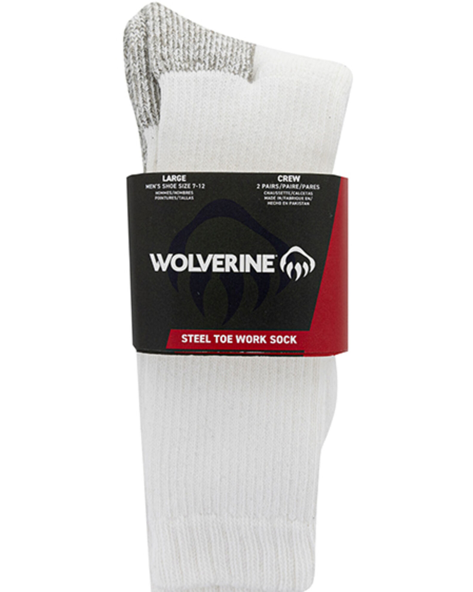 Wolverine Men s Steel Toe Crew Socks 2 Pack Sheplers
