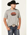 Image #1 - Kimes Ranch Men's American Standard Tech T-Shirt, Heather Grey, hi-res