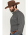 Image #2 - Cowboy Hardware Men's McKay Micro Geo Print Long Sleeve Button-Down Stretch Western Shirt, Black, hi-res