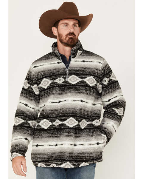 Wrangler Men's Southwestern Print 1/4 Zip Sherpa Pullover | Sheplers