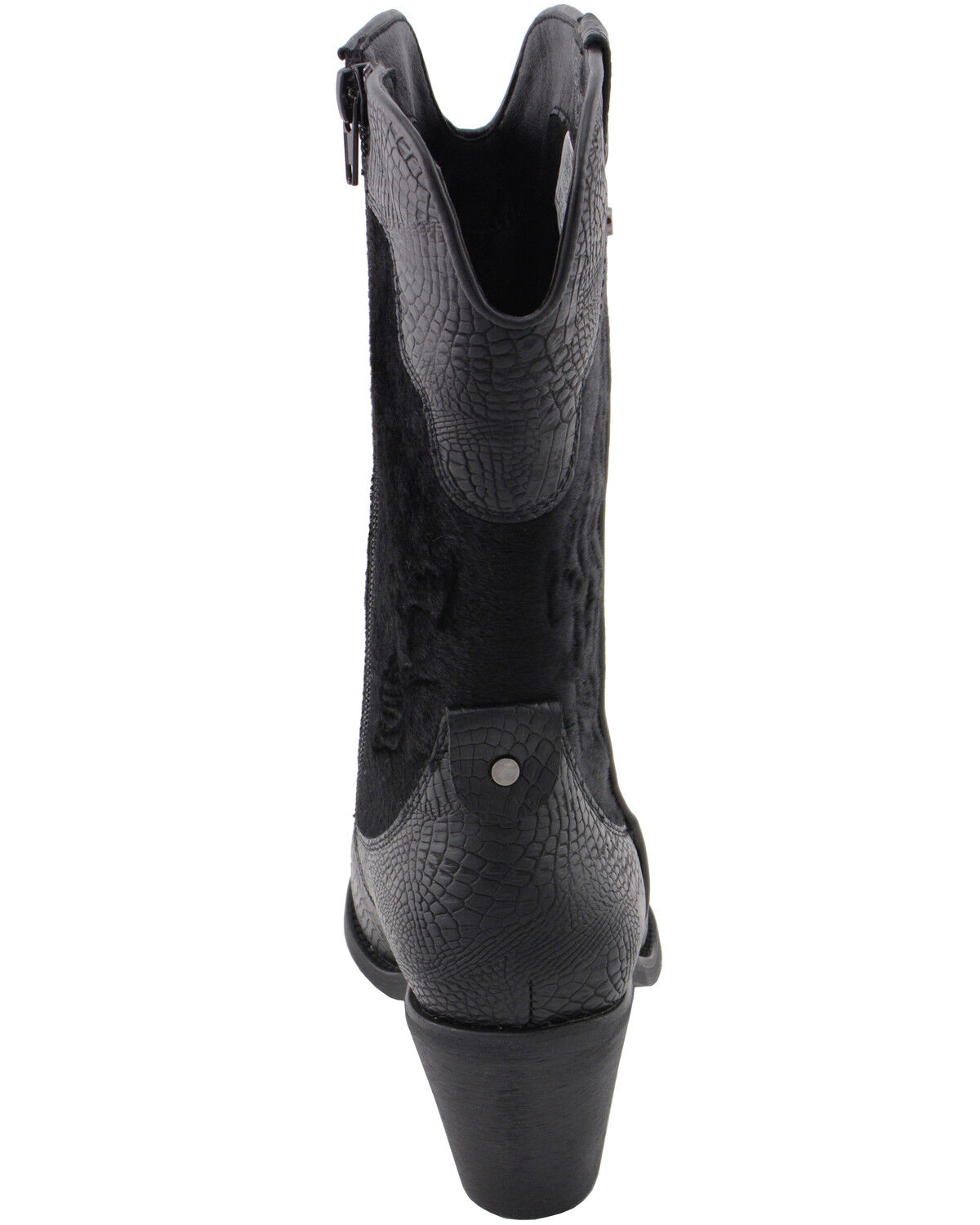 Image #7 - Milwaukee Leather Women's Snake Print Western Boots - Round Toe, Black, hi-res