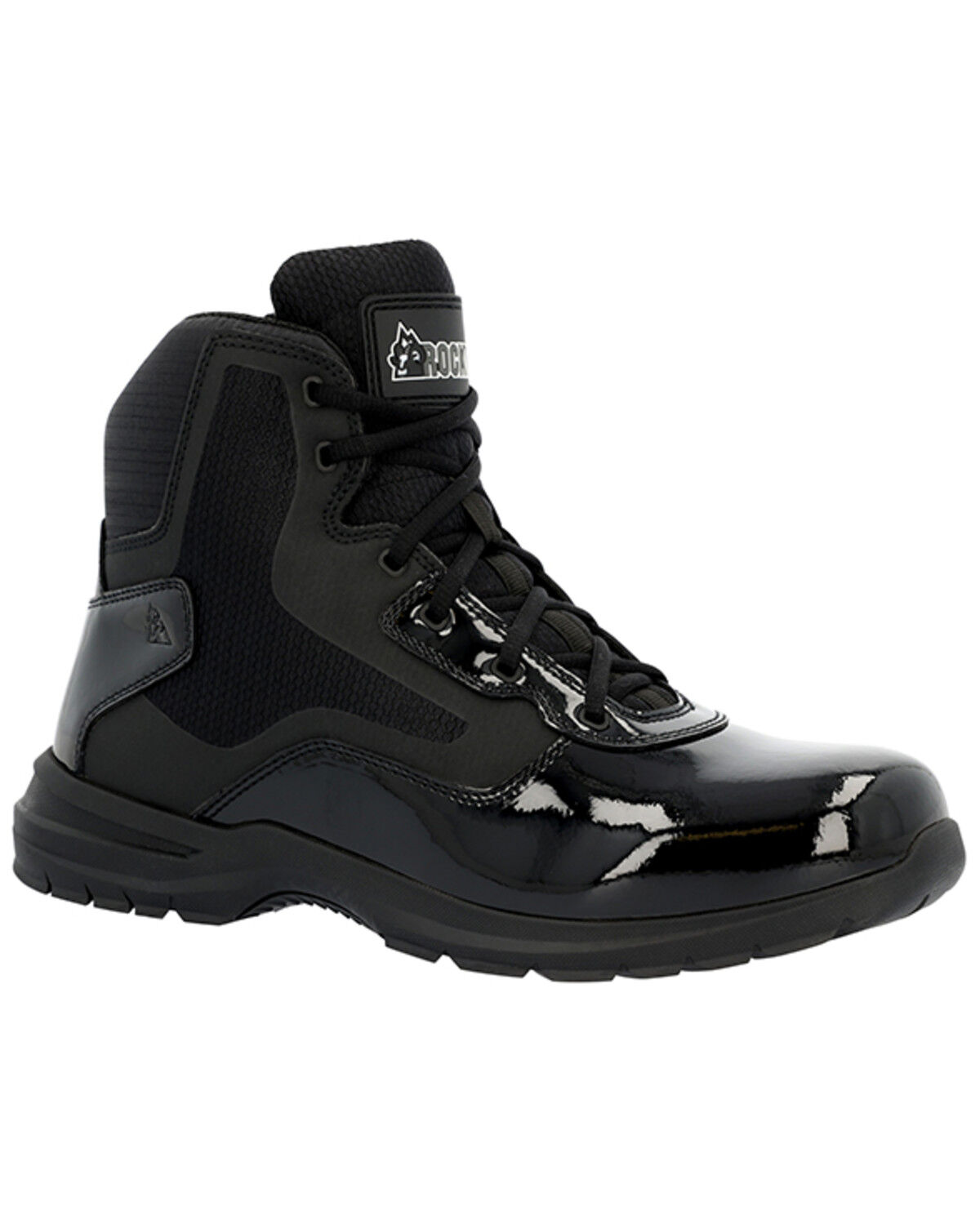 Image #1 - Rocky Men's Cadet 6" Public Service Work Boots - Soft Toe, Black, hi-res