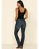 Wrangler Women's Dark Wash Straight Leg Jeans, Dark Blue, hi-res