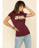 Ranch Dress'n Women's Keep Walkin Cowboy Graphic Tee , Wine, hi-res
