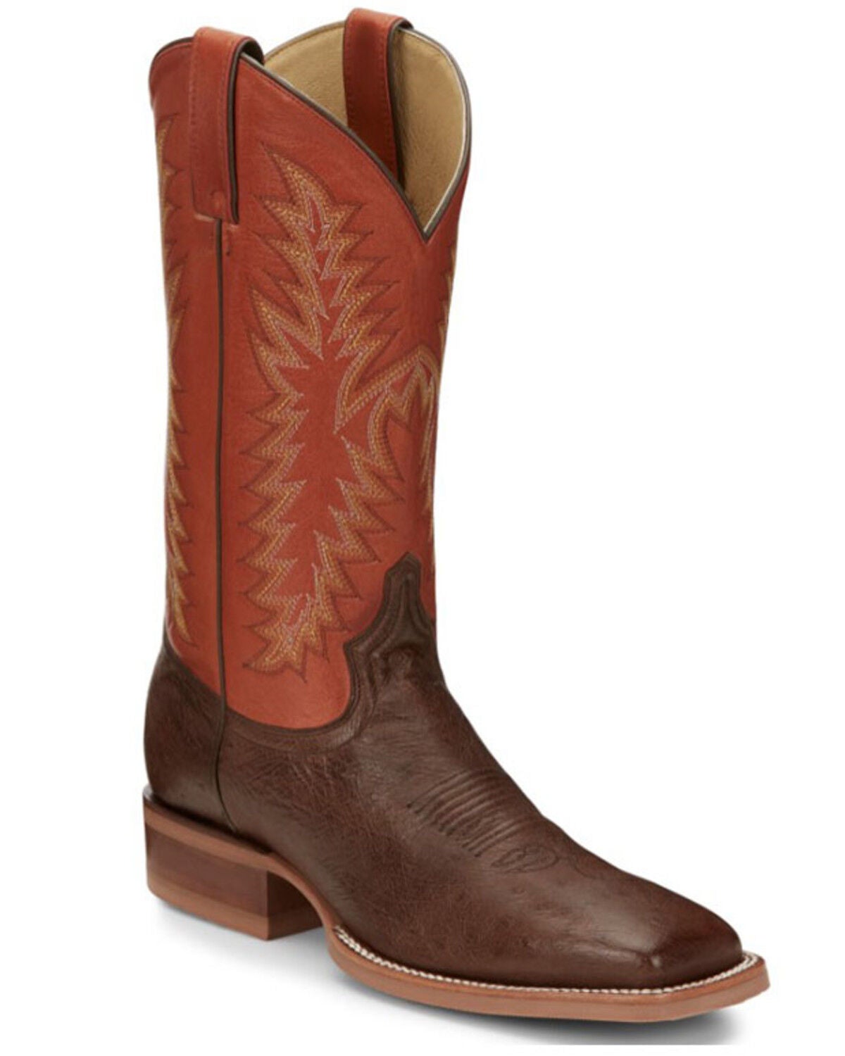 Justin Men's McLane Western Boots - Broad Square Toe, Brown, hi-res