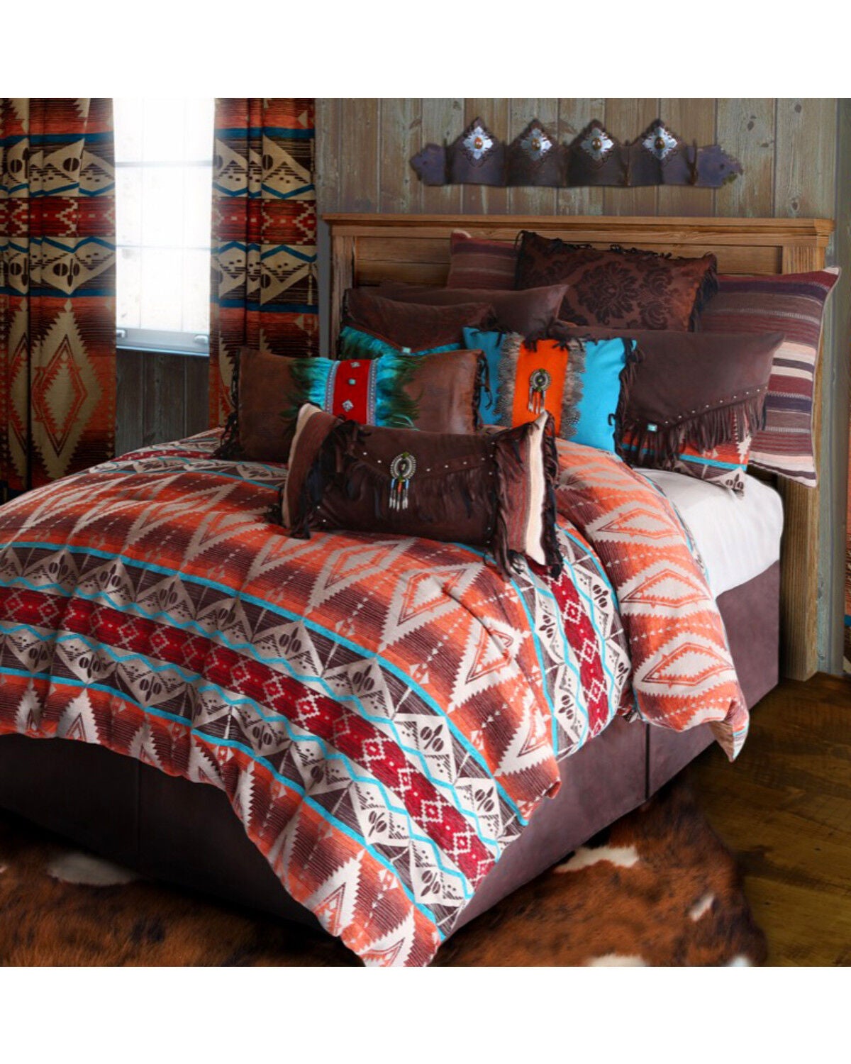 Carstens Mojave Sunset Queen Bedding - 5 Piece Set, Orange, hi-res