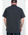 Image #2 - Hawx Men's Charcoal Solid Yarn Dye Two Pocket Short Sleeve Work Shirt - Tall , Charcoal, hi-res