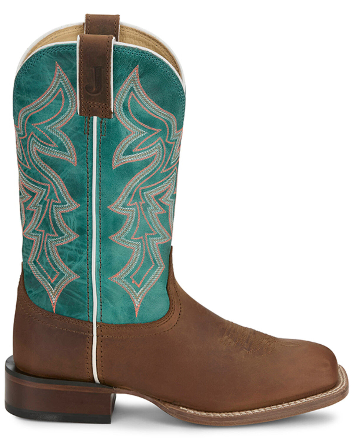 Image #2 - Justin Women's Miss Elle Western Boots - Broad Square Toe, Brown, hi-res