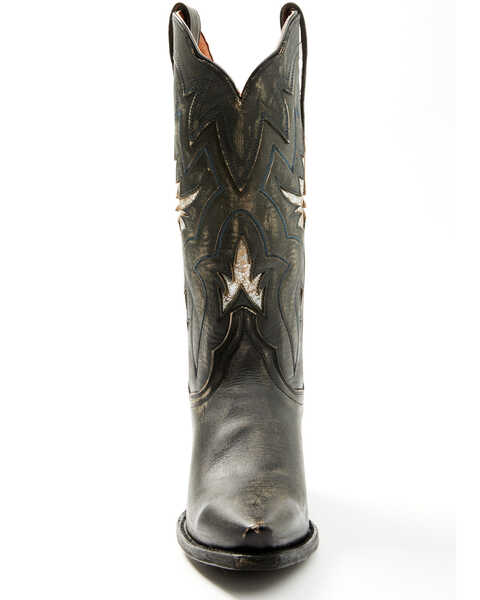 Image #4 - Dan Post Women's Strut Inlay Western Boots - Snip Toe, Black, hi-res
