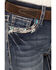 Grace in LA Girls' Medium Wash Mid Rise Southwestern Bootcut Jeans , Medium Wash, hi-res