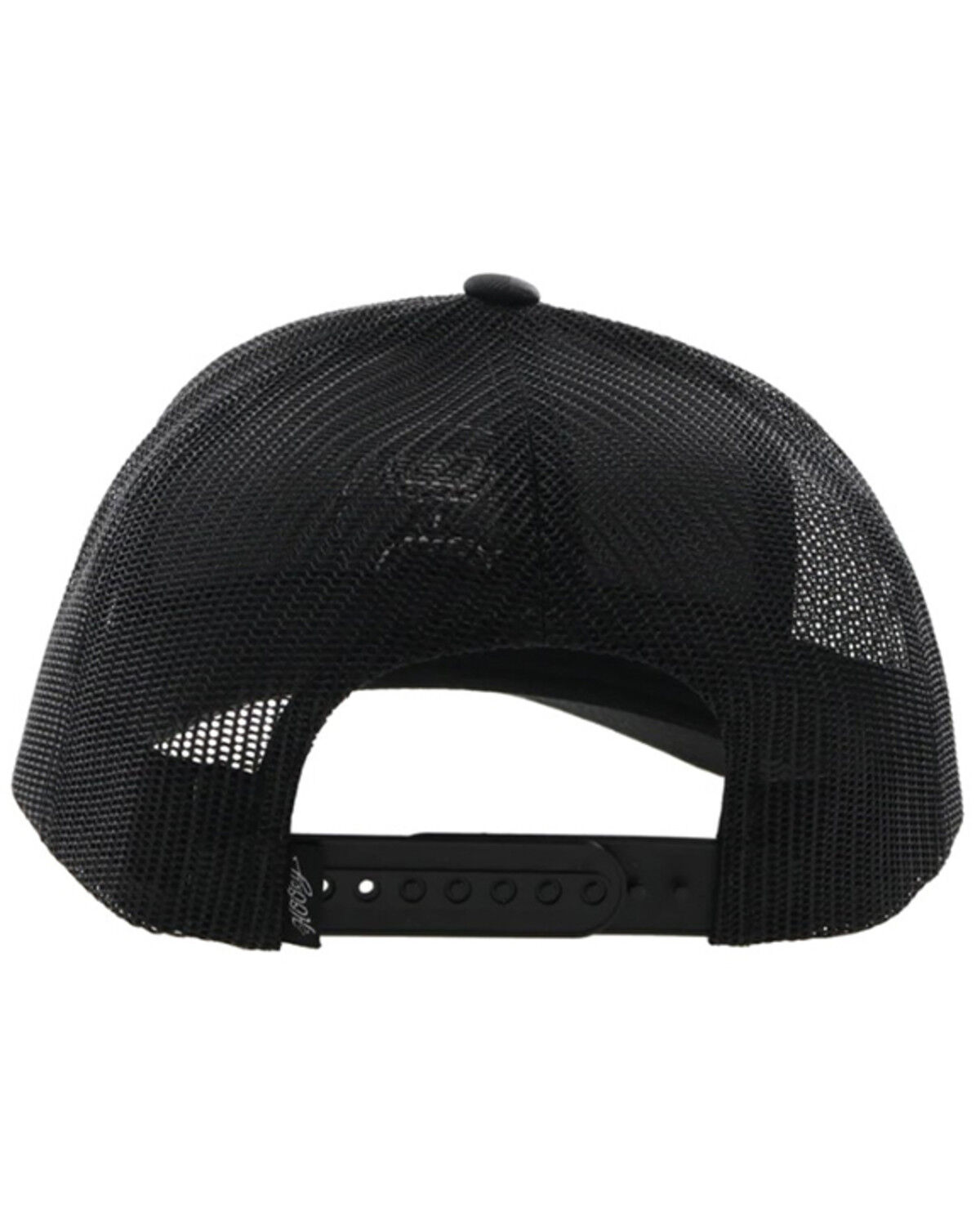 Image #2 - Hooey Men's O Classic Embroidered Logo Trucker Cap, Black, hi-res