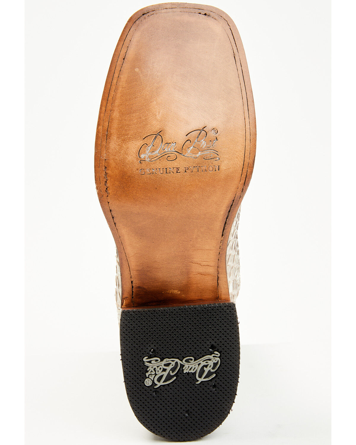 Image #7 - Dan Post Women's Boot Barn Exclusive Exotic Python Western Boots - Broad Square Toe, Natural, hi-res