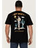 Image #1 - Riot Society Men's Boot Barn Exclusive Lost in Paradise Short Sleeve Graphic T-Shirt, Black, hi-res