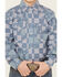 Image #3 - Ely Walker Boys' Quilted Print Long Sleeve Snap Western Shirt, Blue, hi-res