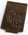 Image #2 - Cody James Men's Brown Embroidered Leather Money Clip Wallet , Brown, hi-res
