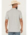 Image #4 - Ariat Men's Retro Solid Short Sleeve Snap Stretch Polo Shirt, Heather Grey, hi-res