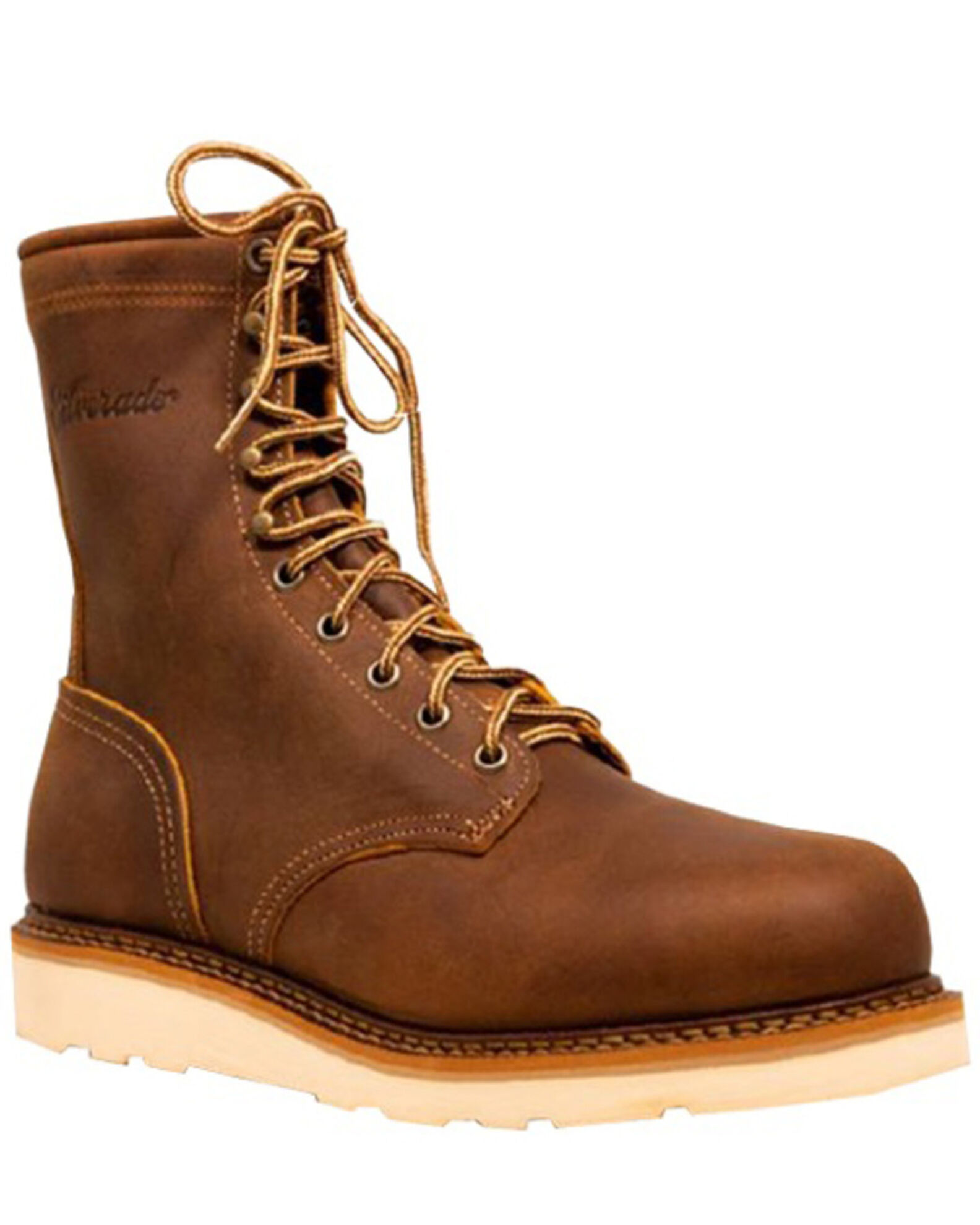 Tanned work boots top