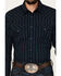 Image #3 - Gibson Men's Line Drive Striped Long Sleeve Snap Western Shirt , Navy, hi-res