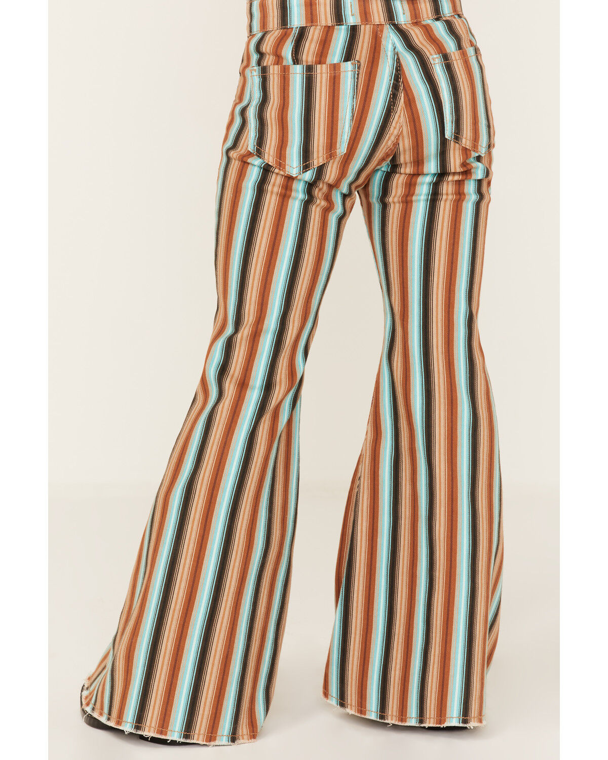 Image #4 - Rock & Roll Denim Girls' Serape Stripe Print Flare Jeans, Multi, hi-res