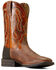 Image #1 - Ariat Men's Steadfast Western Performance Boots - Broad Square Toe, Brown, hi-res