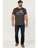 Image #2 - Flag & Anthem Men's Mountains Americana Graphic T-Shirt, Charcoal, hi-res