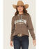 Image #1 - Cinch Women's Logo Embroidered Hoodie, Brown, hi-res