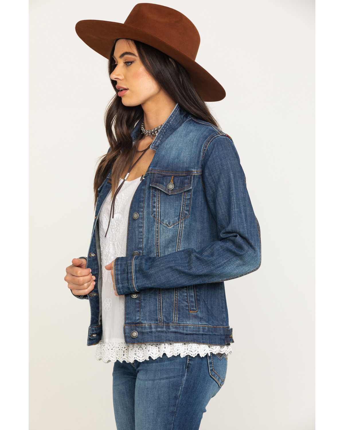 Image #3 - Stetson Women's Serape Back Denim Jacket, , hi-res