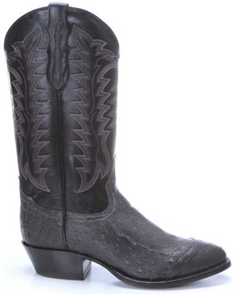 Image #2 - Tony Lama Men's Nicolas Smooth Ostrich Western Boots - Medium Toe , Black, hi-res