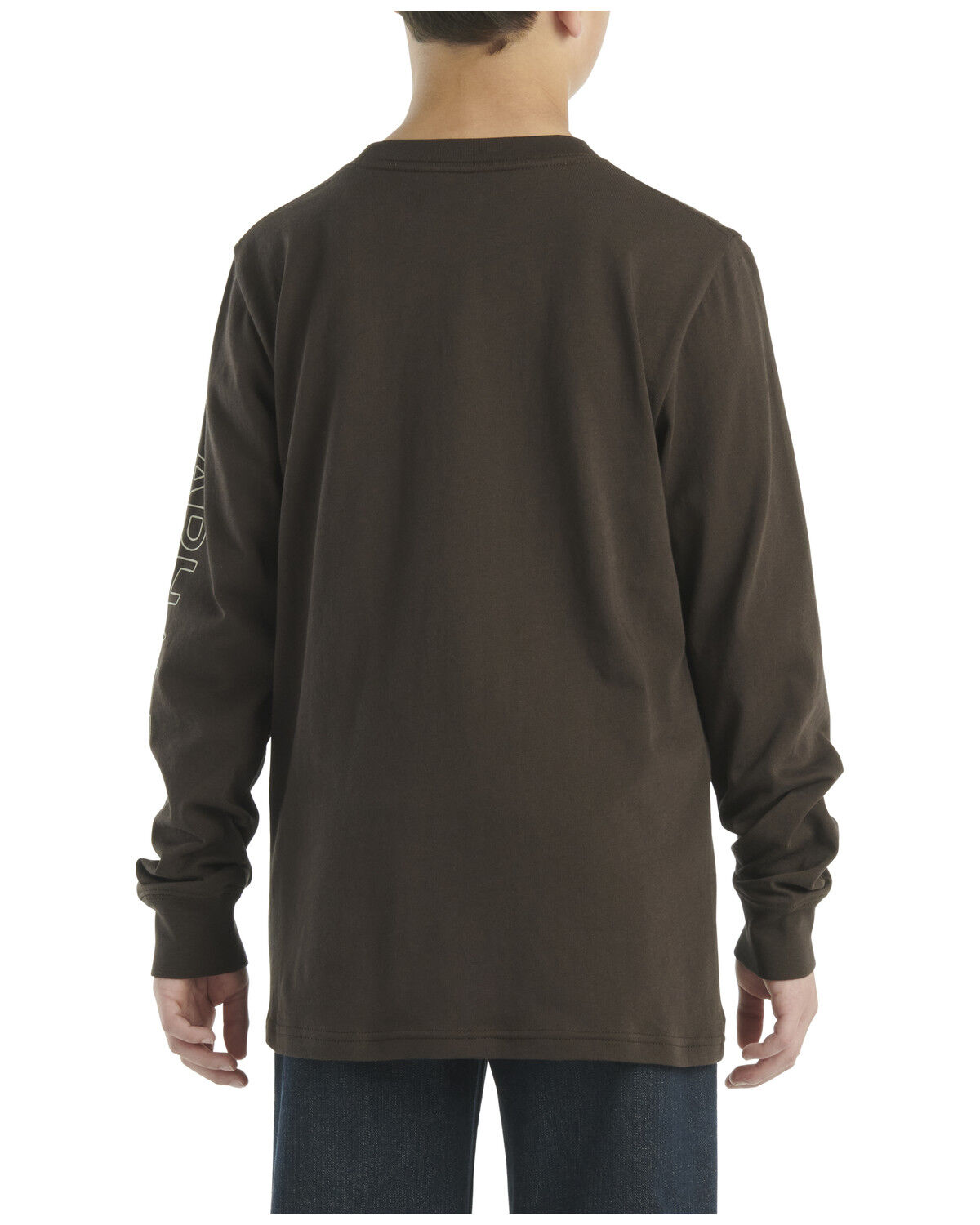 Image #3 - Carhartt Boys' Mustang Logo Print Long Sleeve Graphic Shirt, Black, hi-res