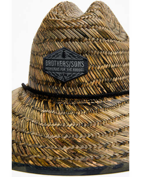 Brothers & Sons Men's Camo Print Straw Patch Lifeguard Sun Hat , Camouflage, hi-res