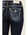 Image #2 - Miss Me Women's Dark Wash Mid Rise Bootcut Stretch Denim Jeans, Dark Wash, hi-res