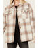 Image #2 - Cleo + Wolf Women's Flannel Shacket , Cream, hi-res