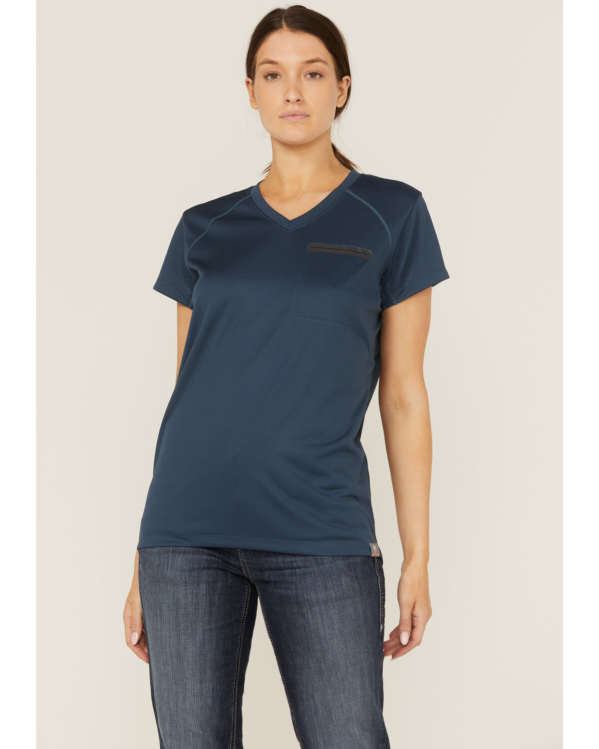 Image #1 - Ariat Women's Rebar Blue Polartec Elite All-Season Short Sleeve Work T-Shirt, Blue, hi-res