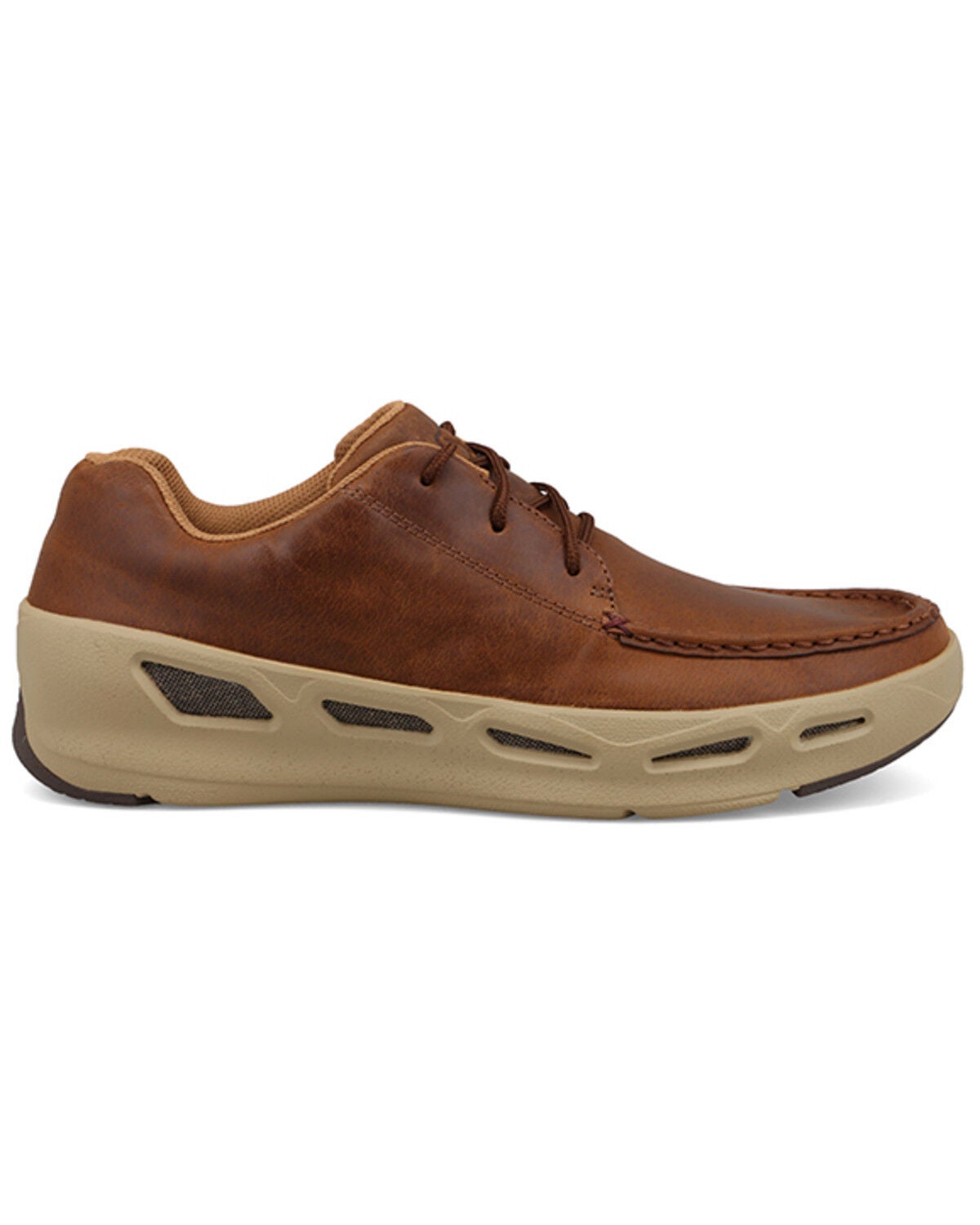 Image #2 - Twisted X Men's Peek-A-Boo Matrix Collection&trade; Casual Shoes - Moc Toe, Bark, hi-res