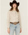 Image #1 - Shyanne Women's Paisley Print Long Sleeve Snap Stretch Western Shirt, Off White, hi-res