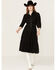 Image #2 - Driftwood Women's Long Sleeve Denim Midi Dress, Black, hi-res