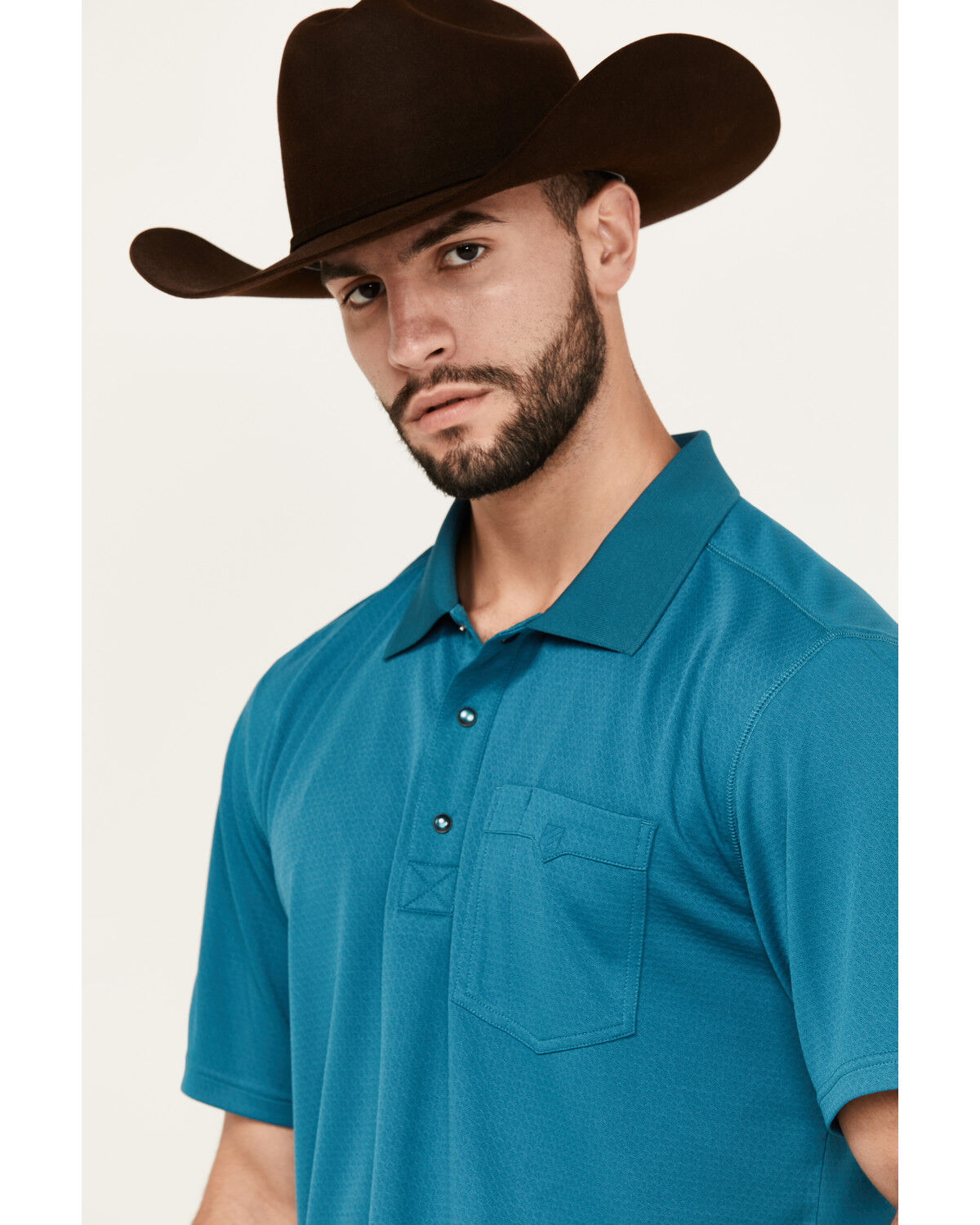 RANK 45® Men's Giza Jacquard Solid Short Sleeve Polo Shirt