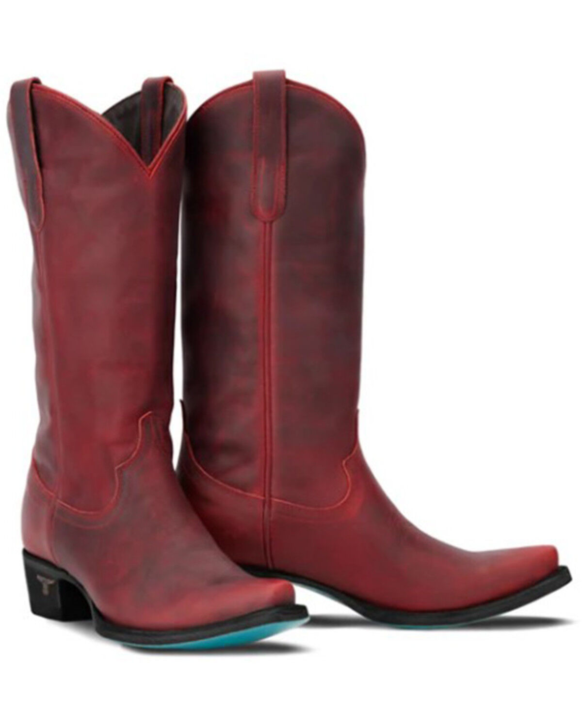 Image #1 - Lane Women's Emma Jane Tall Western Boots - Snip Toe, Ruby, hi-res