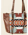 Shyanne Women's Southwestern Embroidered Tote Bag, Brown, hi-res