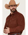 Image #2 - Wrangler Retro Men's Solid Corduroy Long Sleeve Snap Western Shirt, Rust Copper, hi-res