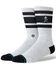 Image #1 - Stance Men's Boyd Skull Crew Socks, Heather Grey, hi-res