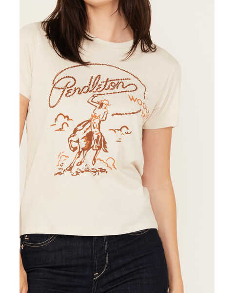 Image #3 - Pendleton Women's Rodeo Cowgirl Graphic Tee, Off White, hi-res