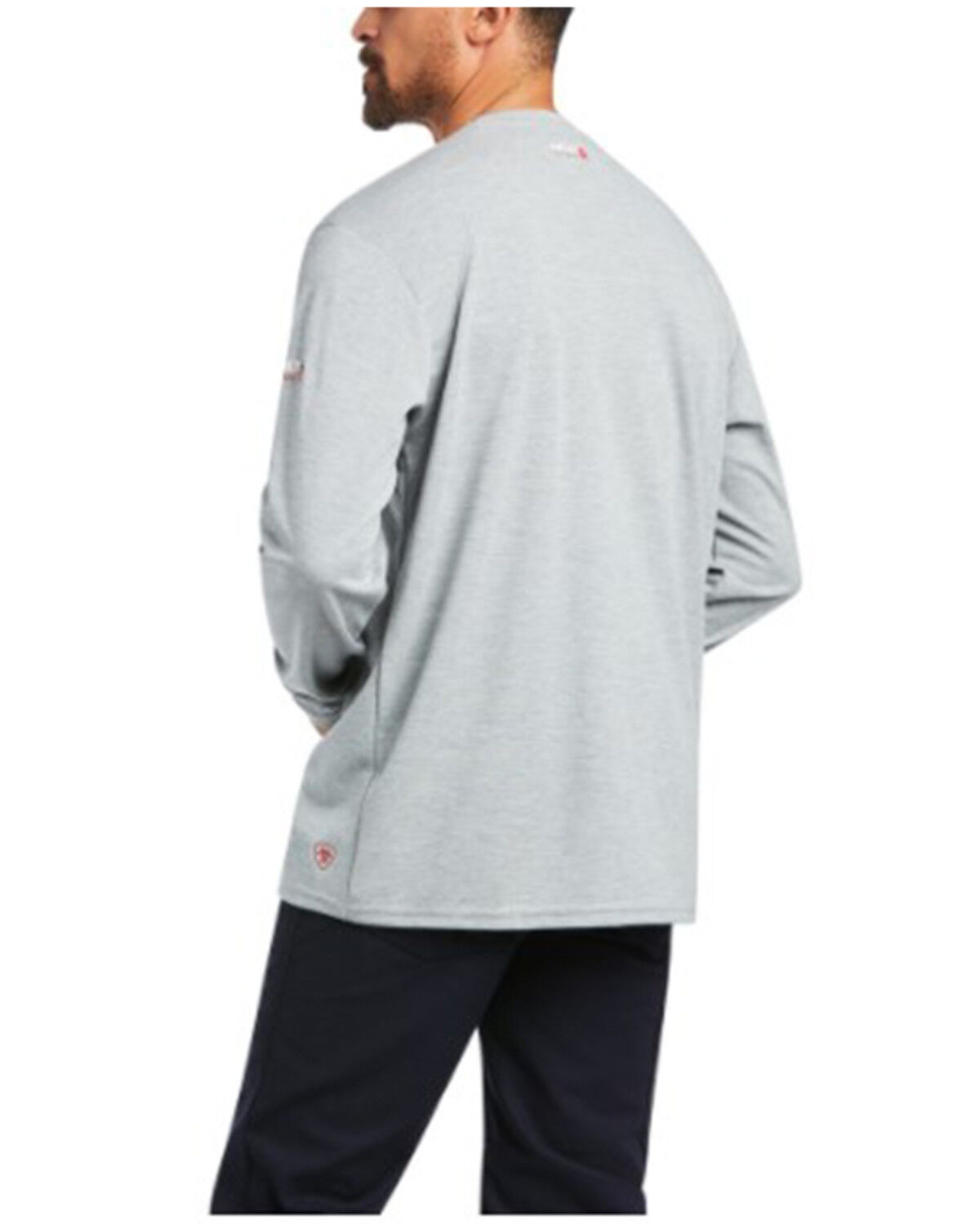 Image #2 - Ariat Men's FR Max Protect Inherent Work Pocket T-Shirt, Heather Grey, hi-res