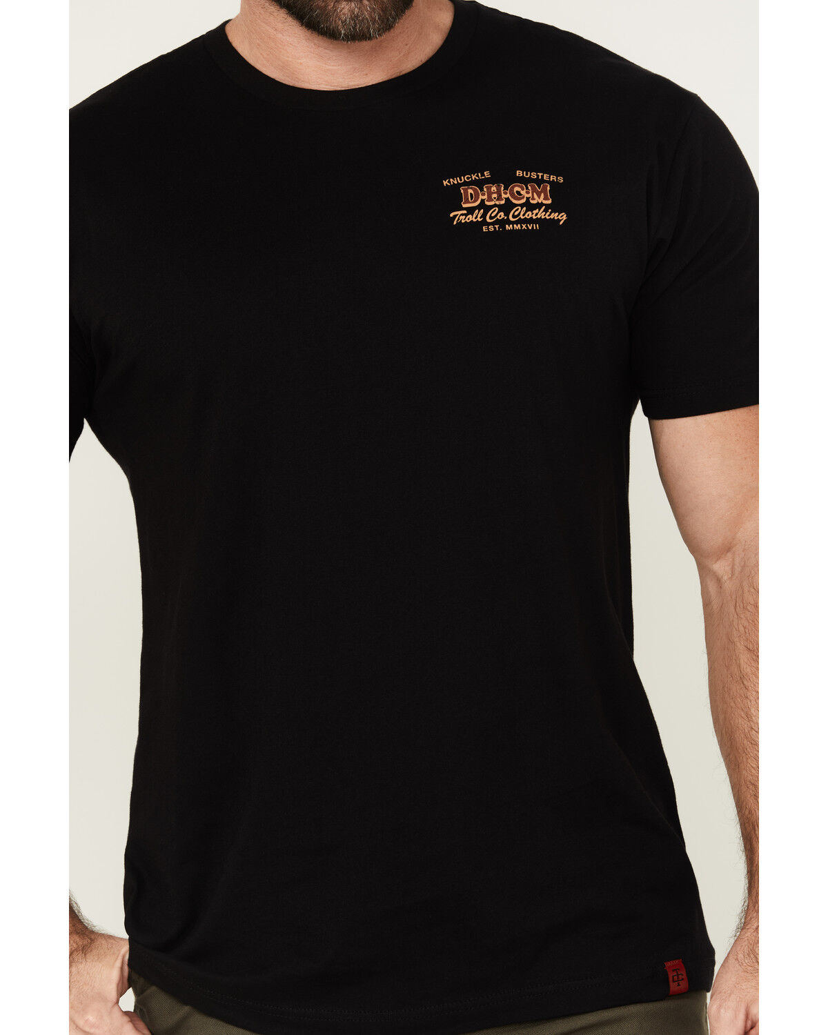 Image #3 - Troll Co Men's Retro Knuckle Buster Short Sleeve Graphic T-Shirt, Black, hi-res