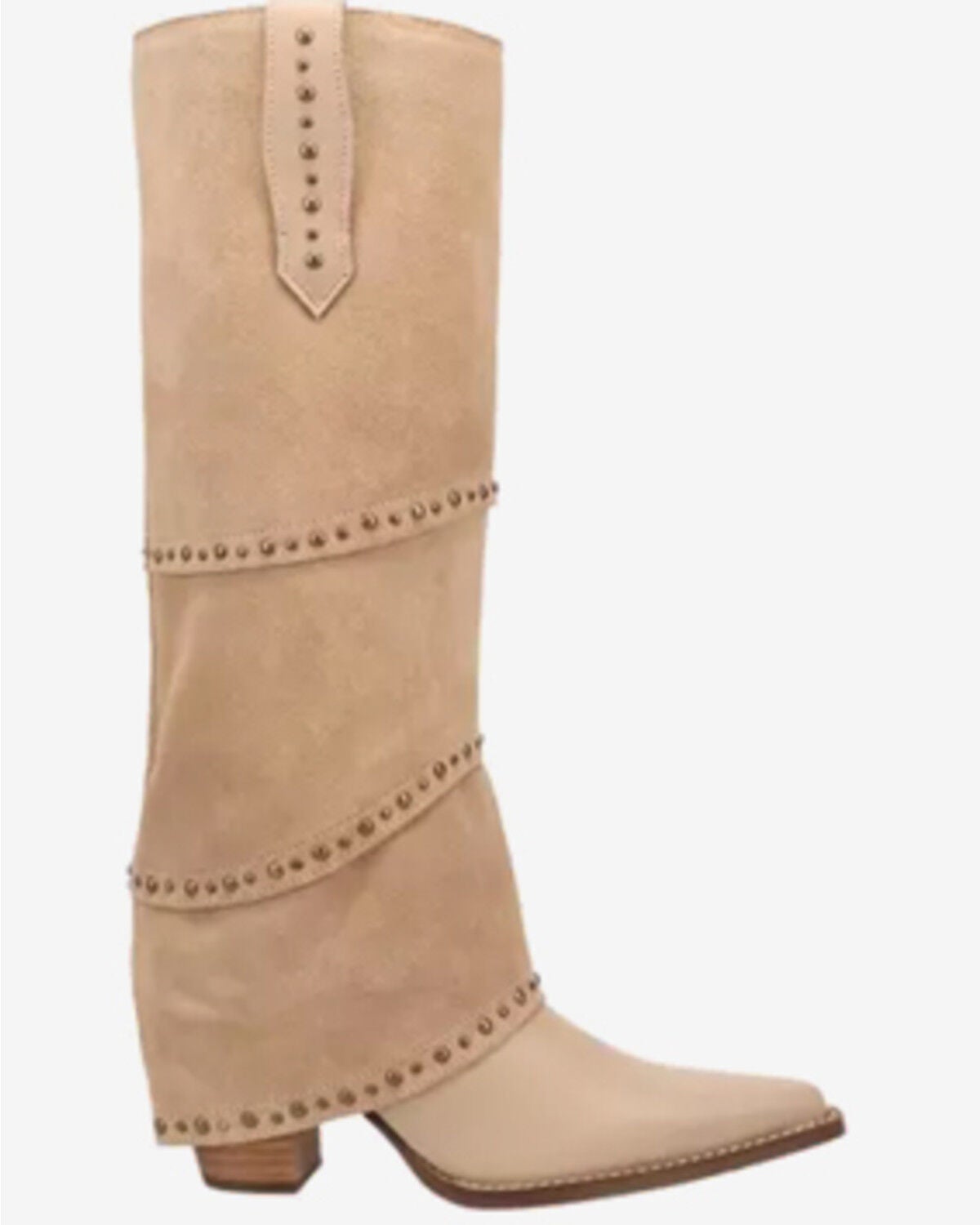 Image #2 - Dingo Women's Texani Studded Tall Western Boots - Snip Toe, Sand, hi-res