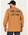 Image #1 - Ariat Men's FR Work Hard Live Free Long Sleeve T-Shirt, Brown, hi-res