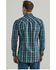 Image #2 - Wrangler Men's FR Plaid Print Long Sleeve Snap Work Shirt, Black, hi-res