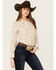 Image #2 - Wrangler Retro Women's Plaid Print Long Sleeve Pearl Snap Western Shirt , Cream, hi-res