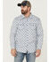 Image #1 - Moonshine Spirit Men's Bloom Floral Print Long Sleeve Snap Western Shirt, Light Blue, hi-res